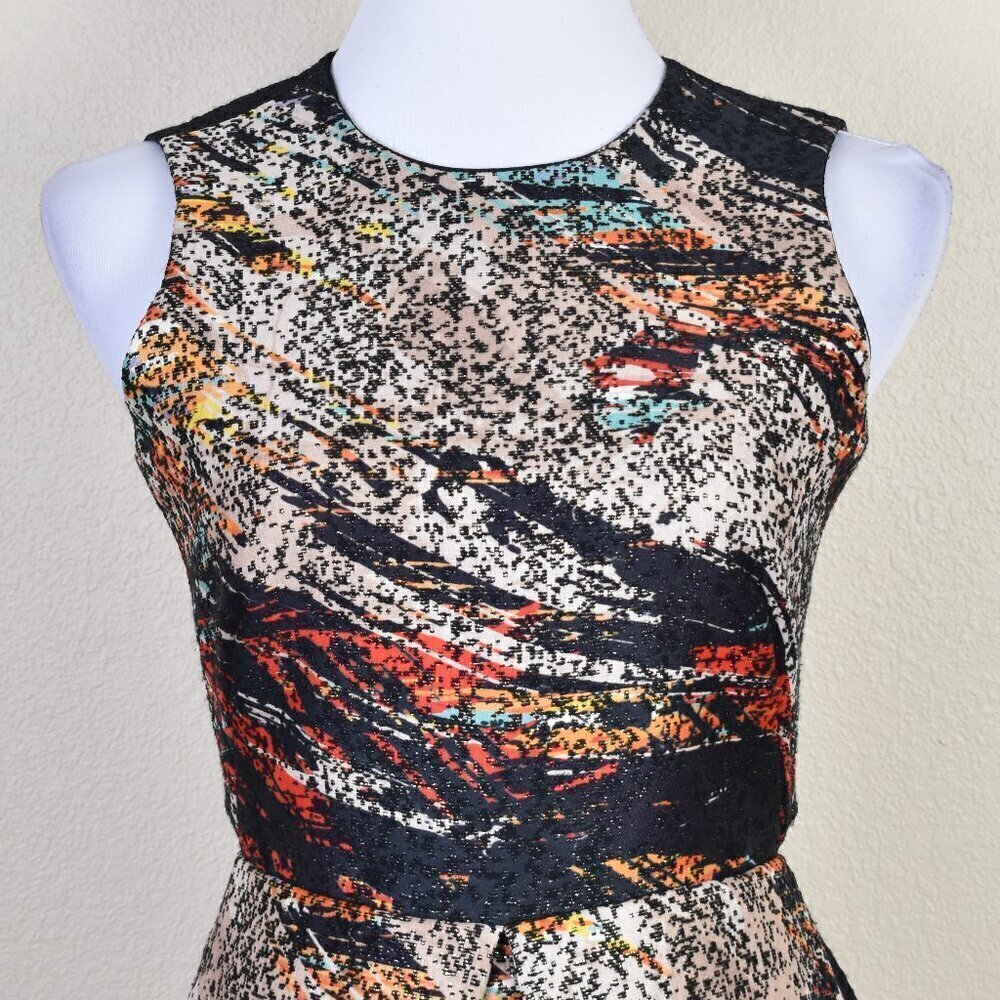 Hunter Bell Stevie Printed Cutout Shimmer Dress - 0 - Picture 2 of 10